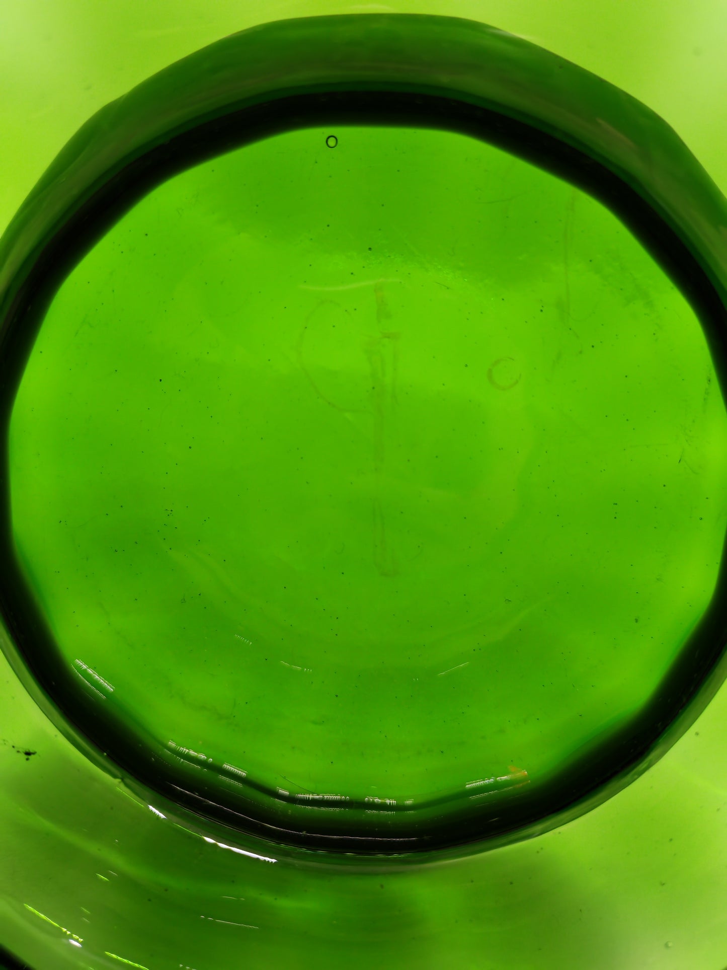 Kumela green glass bowl