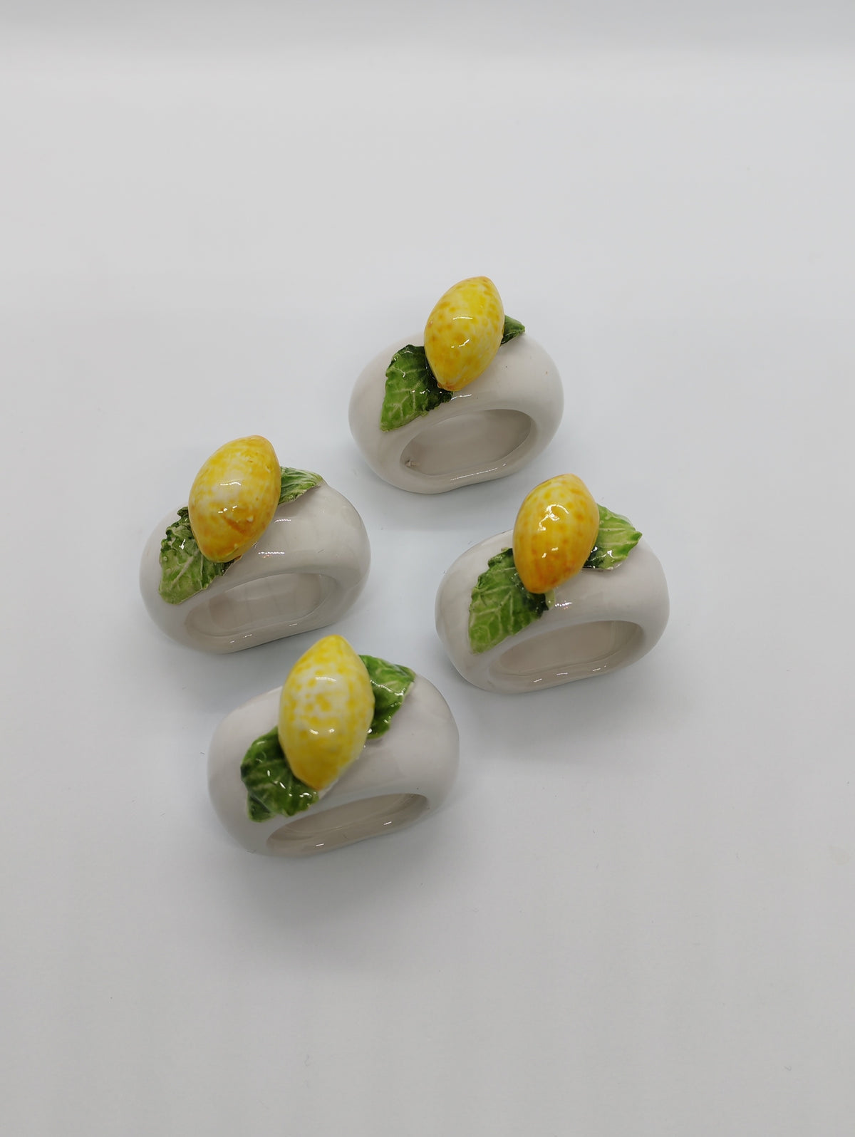 Lemon napkin rings 4 pcs