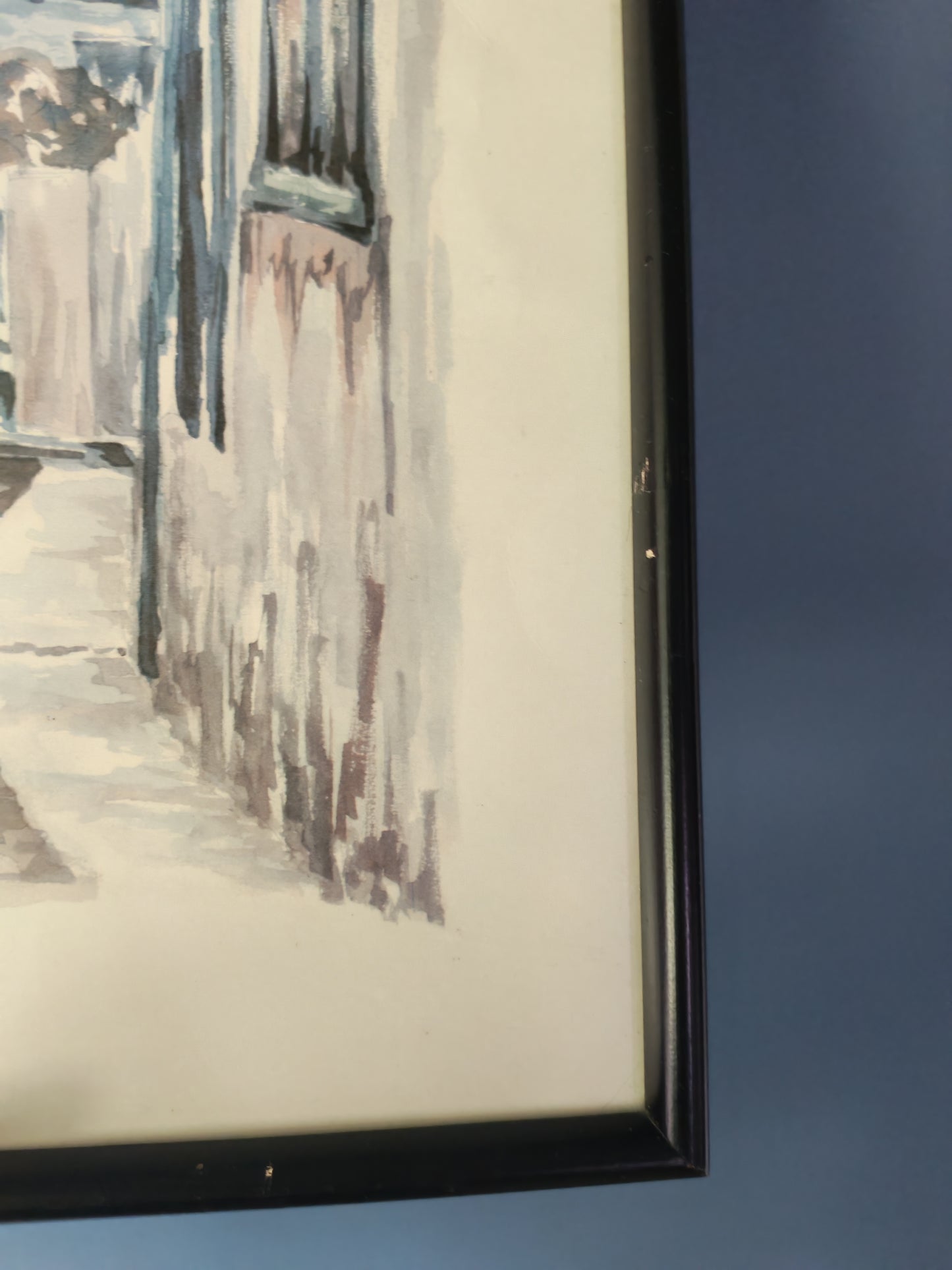 Lefkara, Cyprus (1981) – framed Cypriot art print, signed K. Gläser (interpretation)