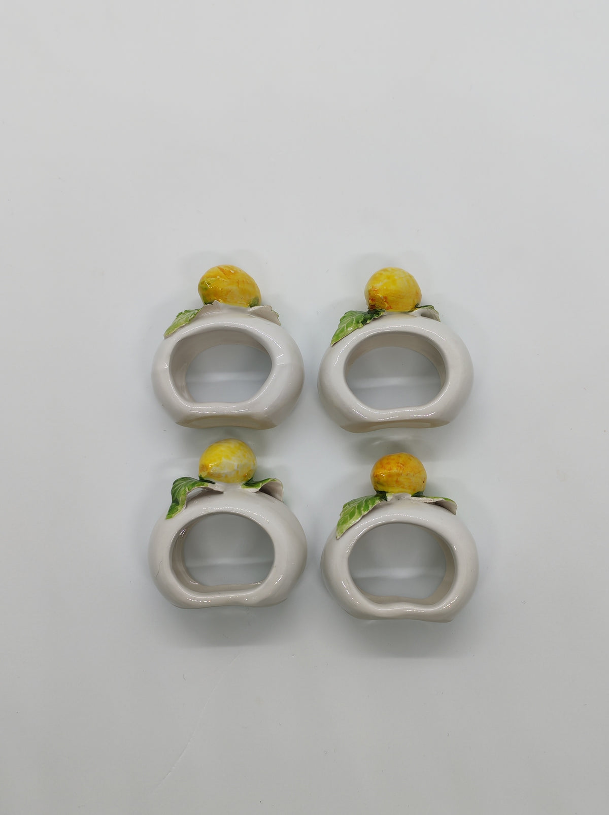 Lemon napkin rings 4 pcs