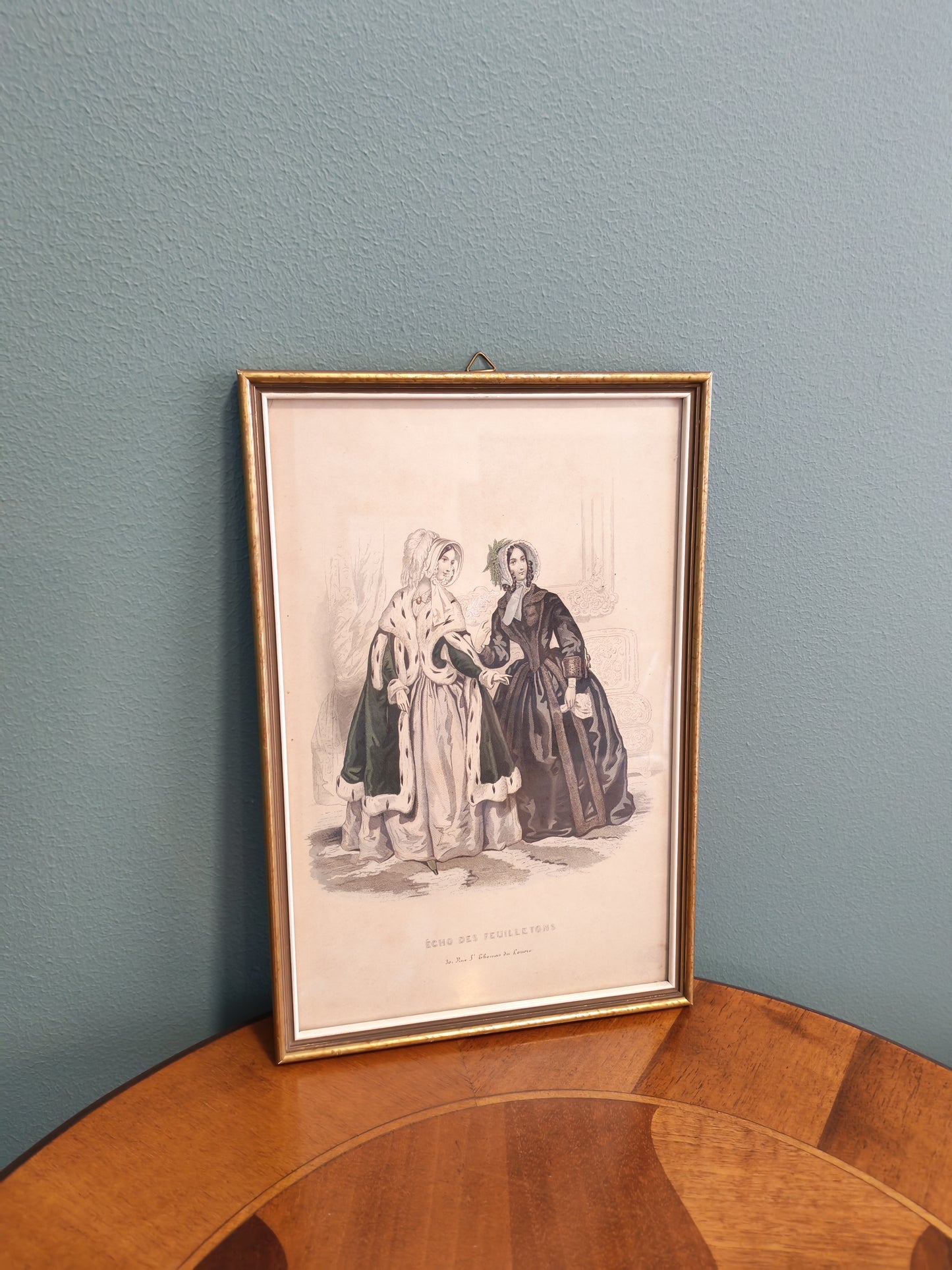 Framed French fashion print – 19th-century style