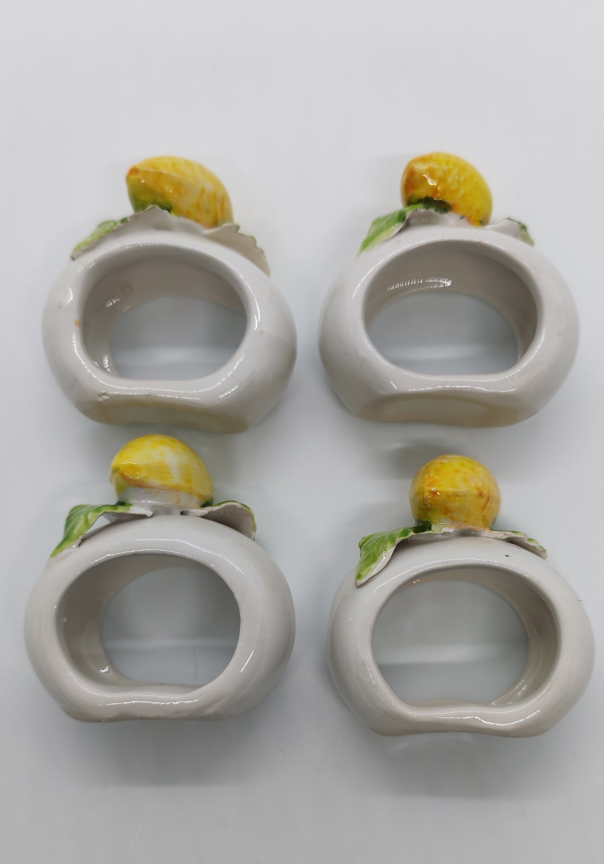 Lemon napkin rings 4 pcs