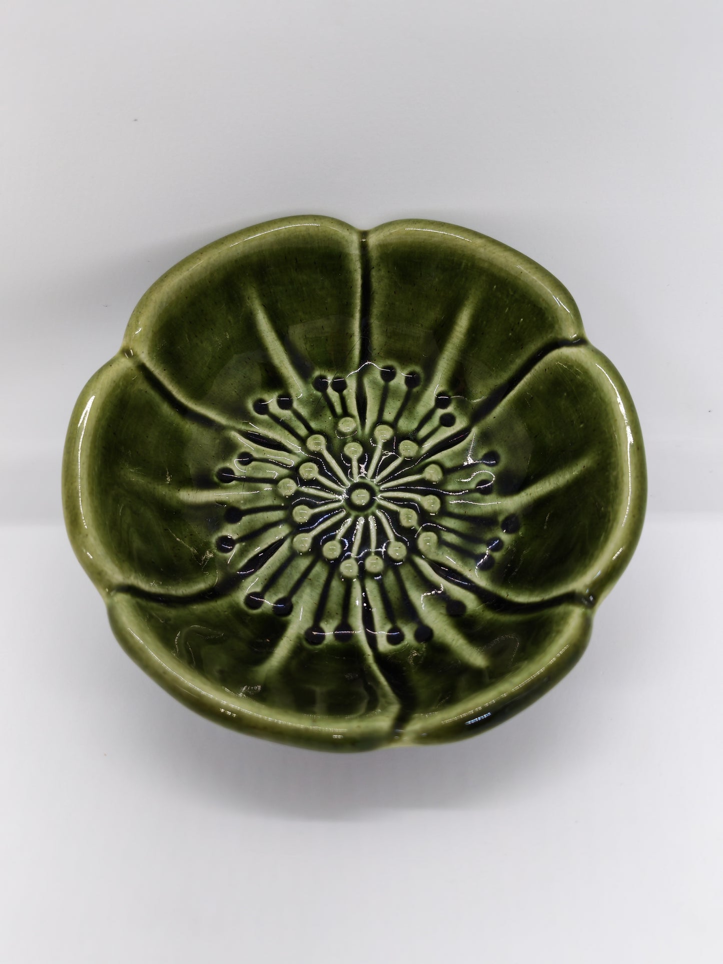 Rosa Ljung for Deco Helsingborg – Green ceramic flower vase, 11 cm