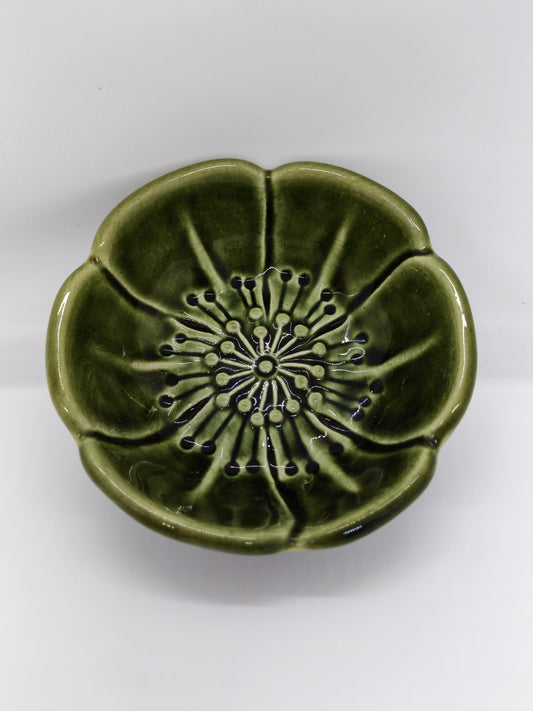 Rosa Ljung for Deco Helsingborg – Green ceramic flower vase, 11 cm