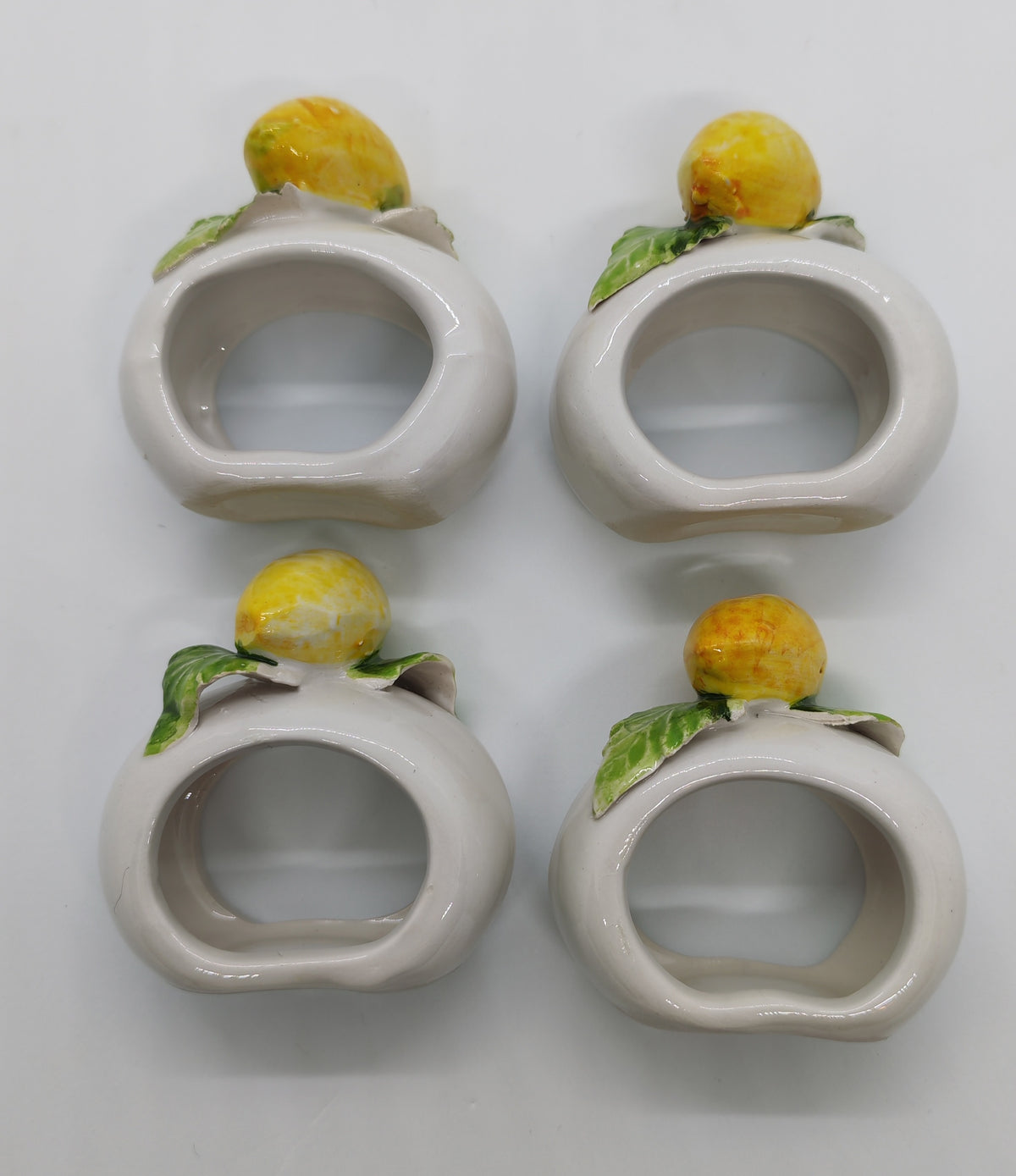 Lemon napkin rings 4 pcs