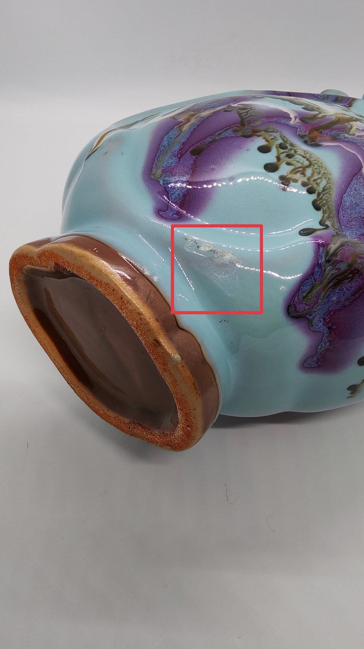 Chinese ceramic vase with a striking glaze, vintage