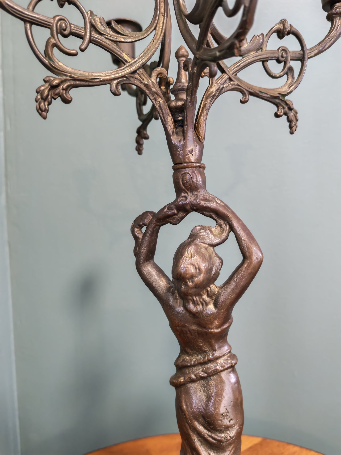 Vintage Art Nouveau Style Figural Candelabra