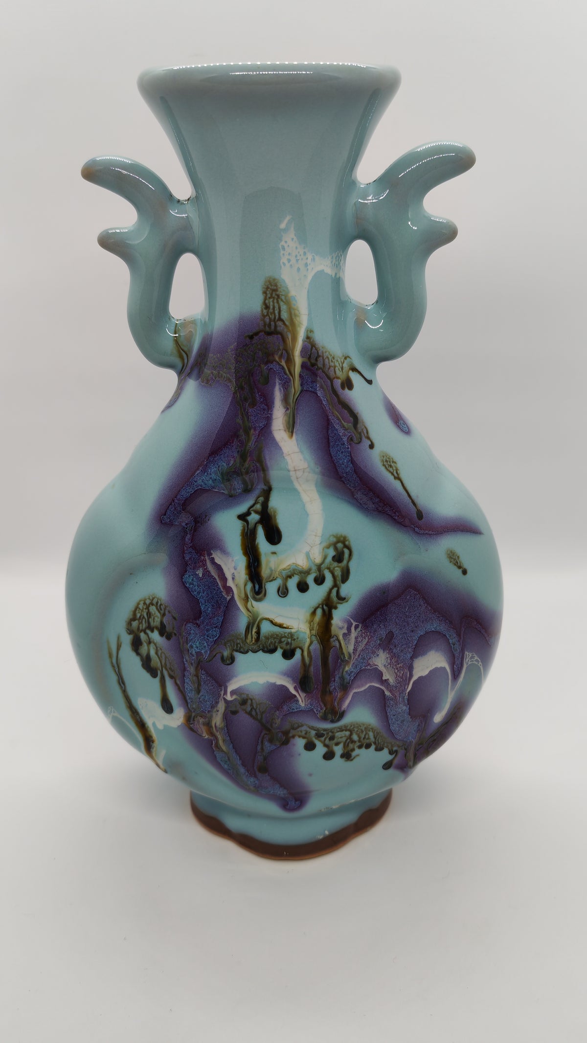 Chinese ceramic vase with a striking glaze, vintage