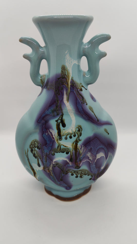 Chinese ceramic vase with a striking glaze, vintage
