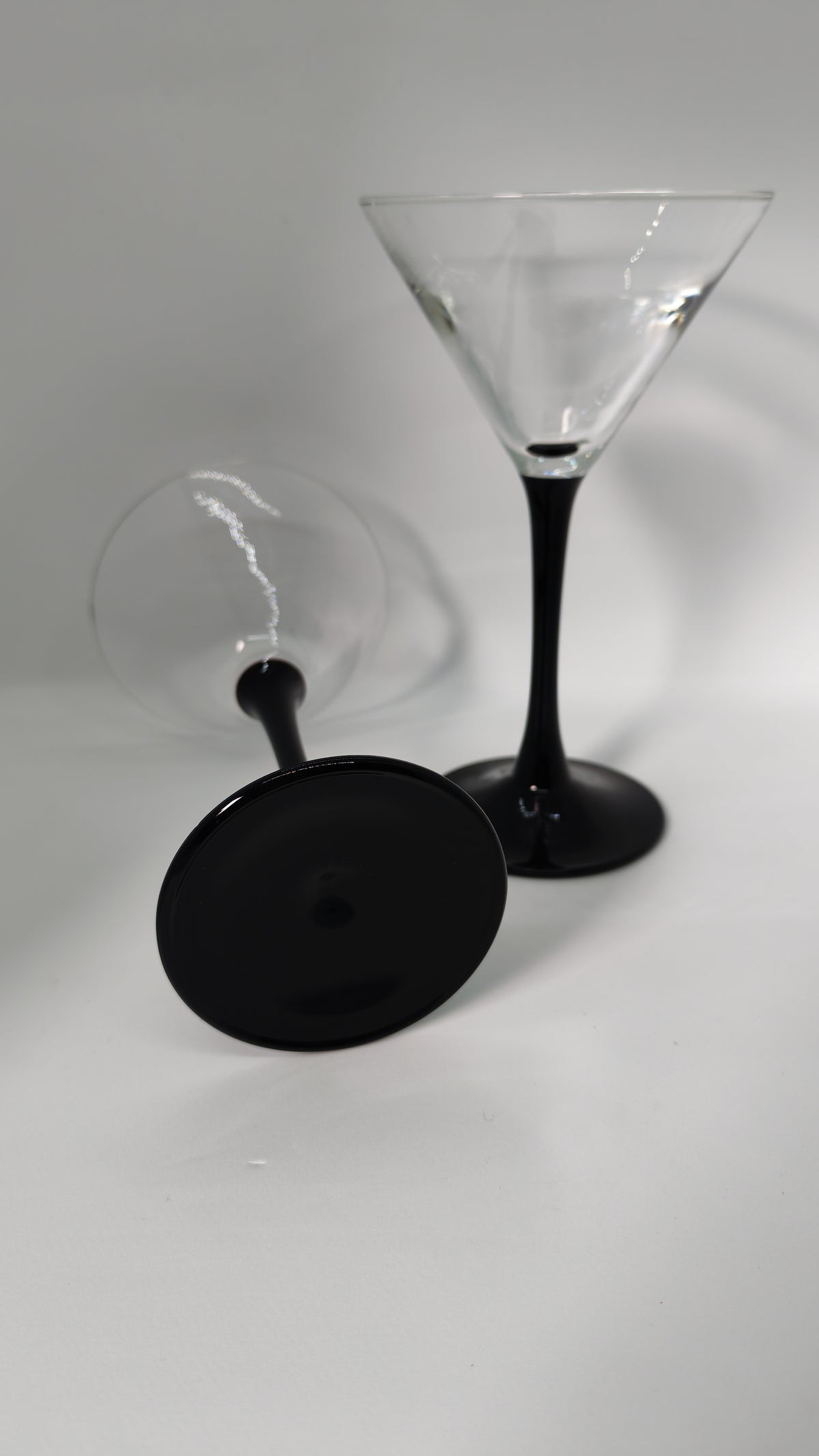 Ranskalaiset cocktaillasit mustalla jalalla, 6kpl