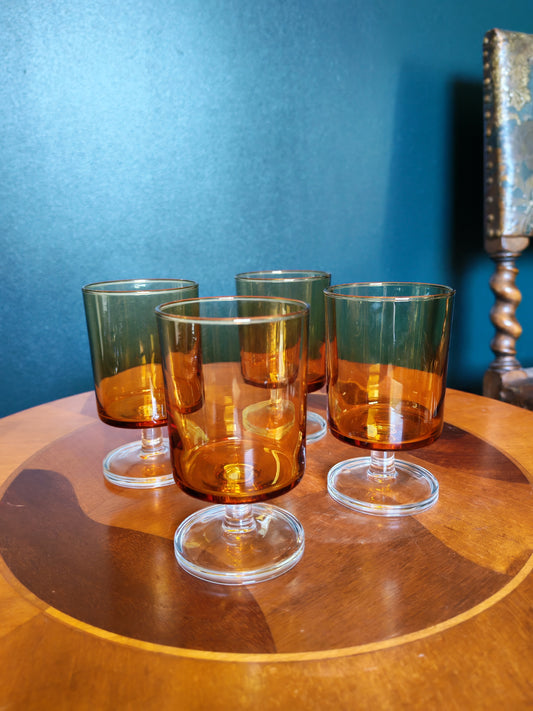 Luminarc Cavalier wine/drinking glasses (4 pcs), amber