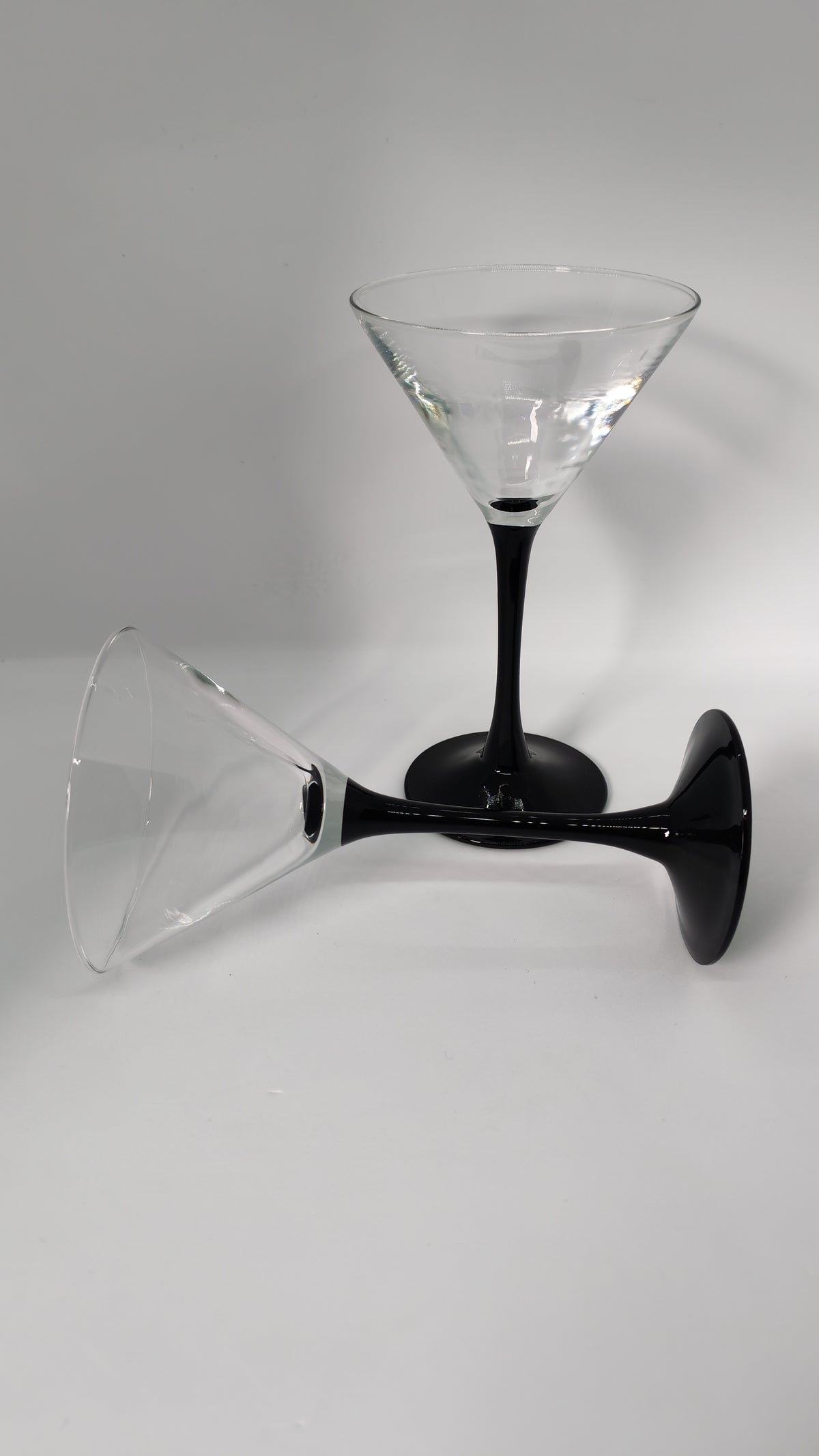 Ranskalaiset cocktaillasit mustalla jalalla, 6kpl