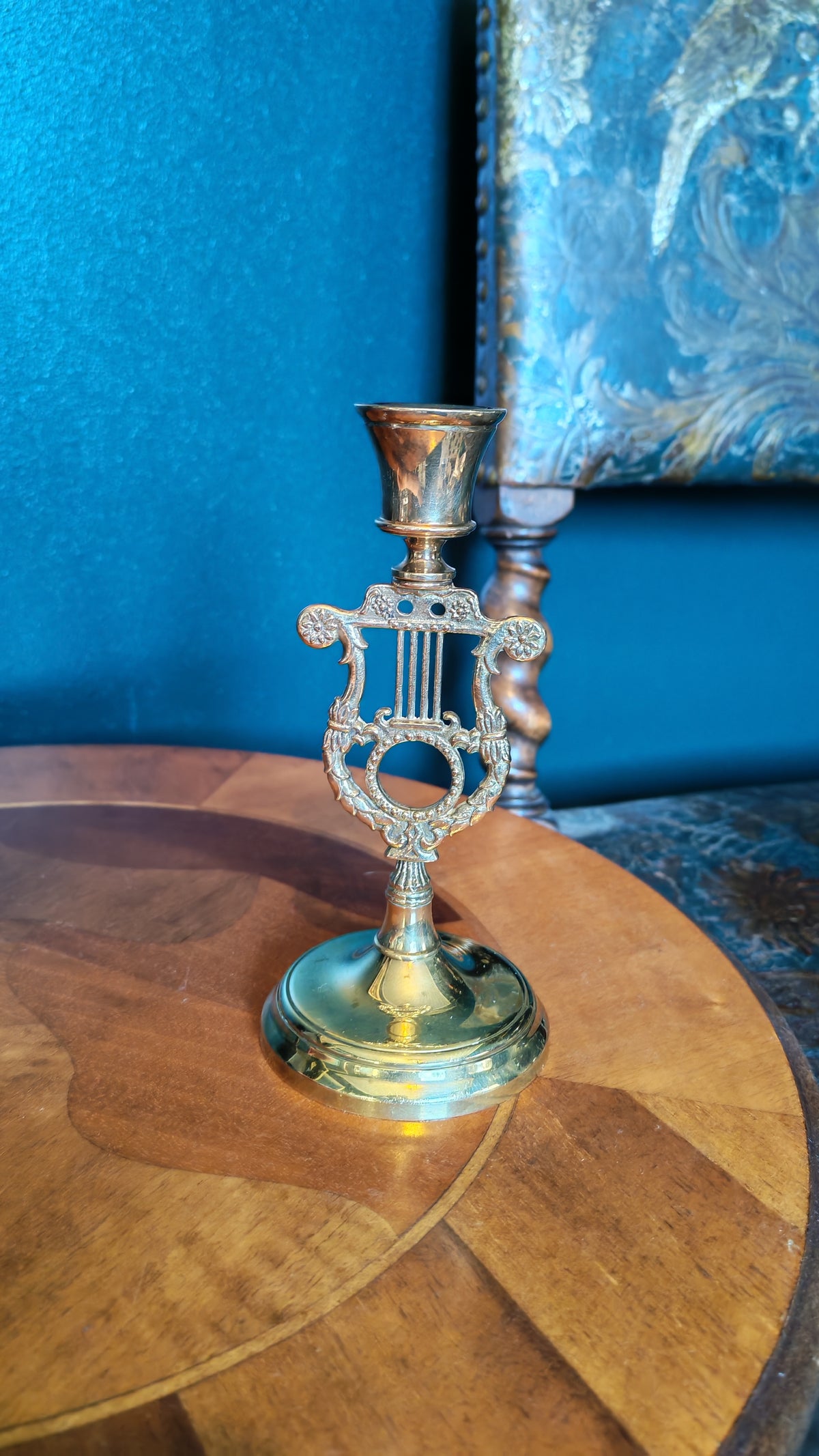 Skultuna brass candlestick 'Lyra'