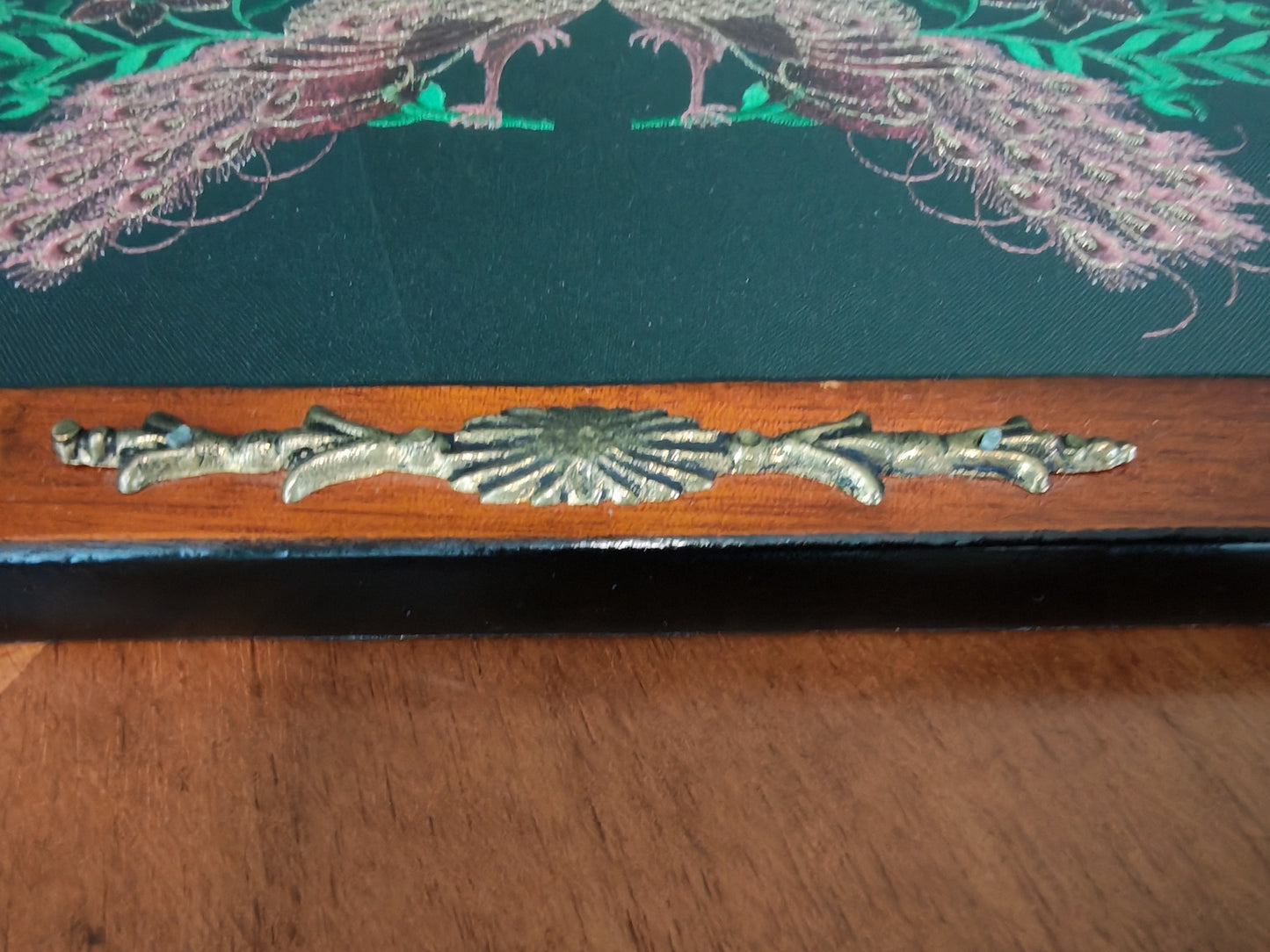 Peacock-themed tray