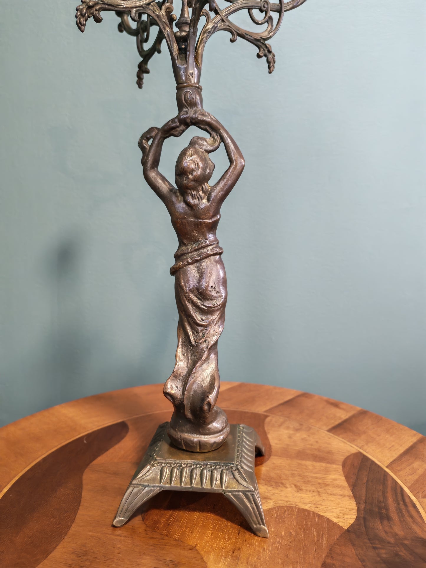 Vintage Art Nouveau Style Figural Candelabra