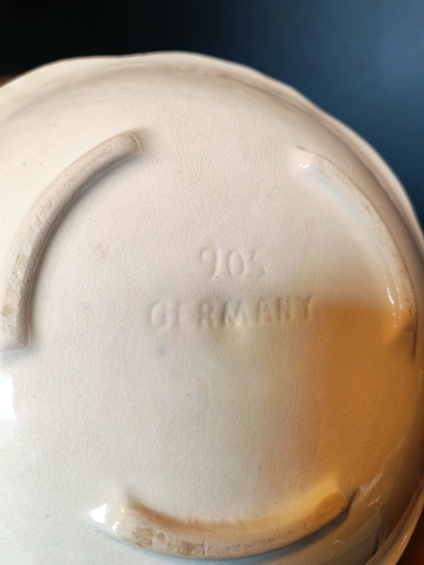 German ceramic serving bowl