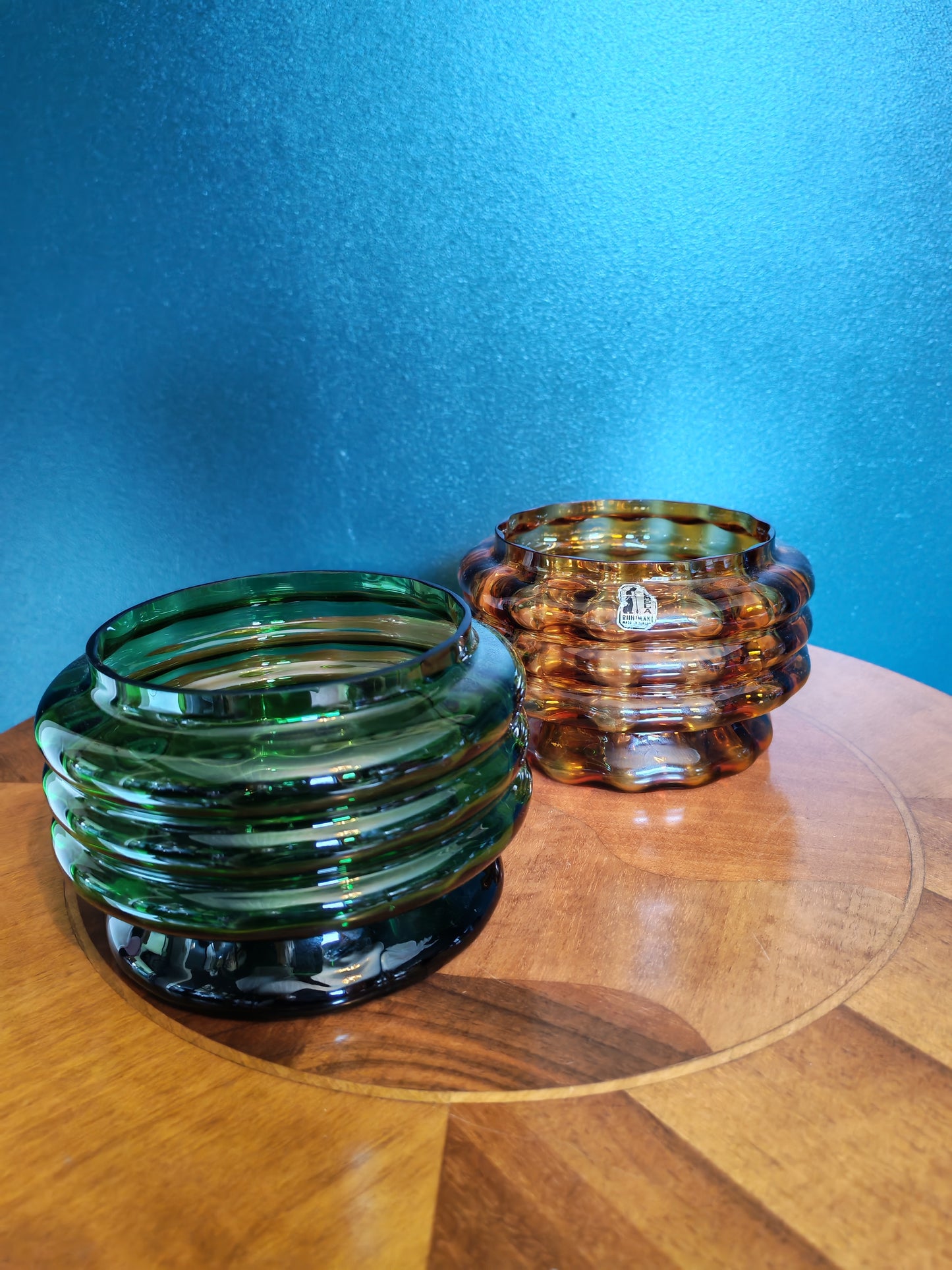 Kumela green glass bowl