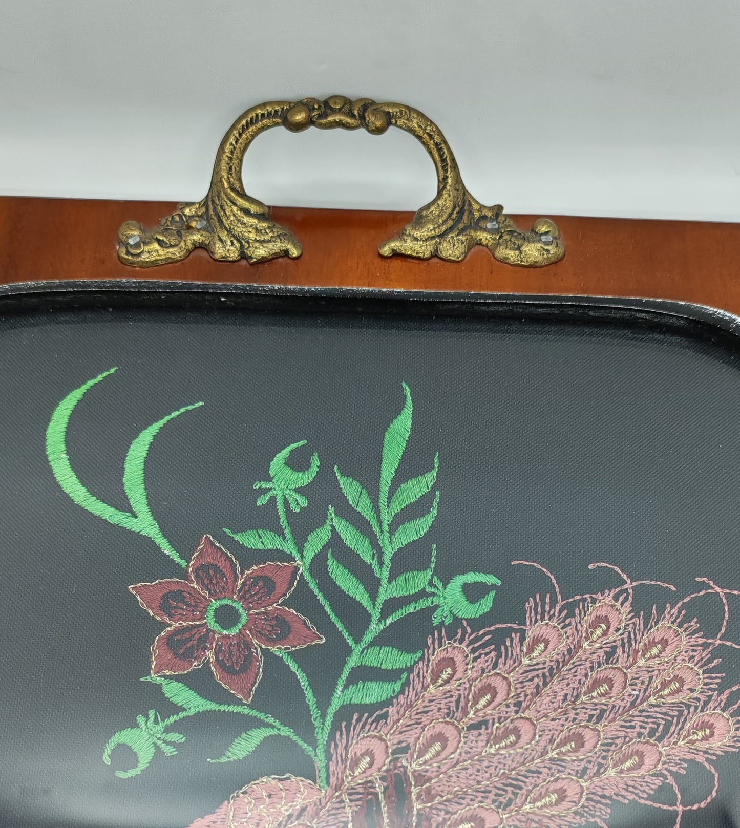 Peacock-themed tray