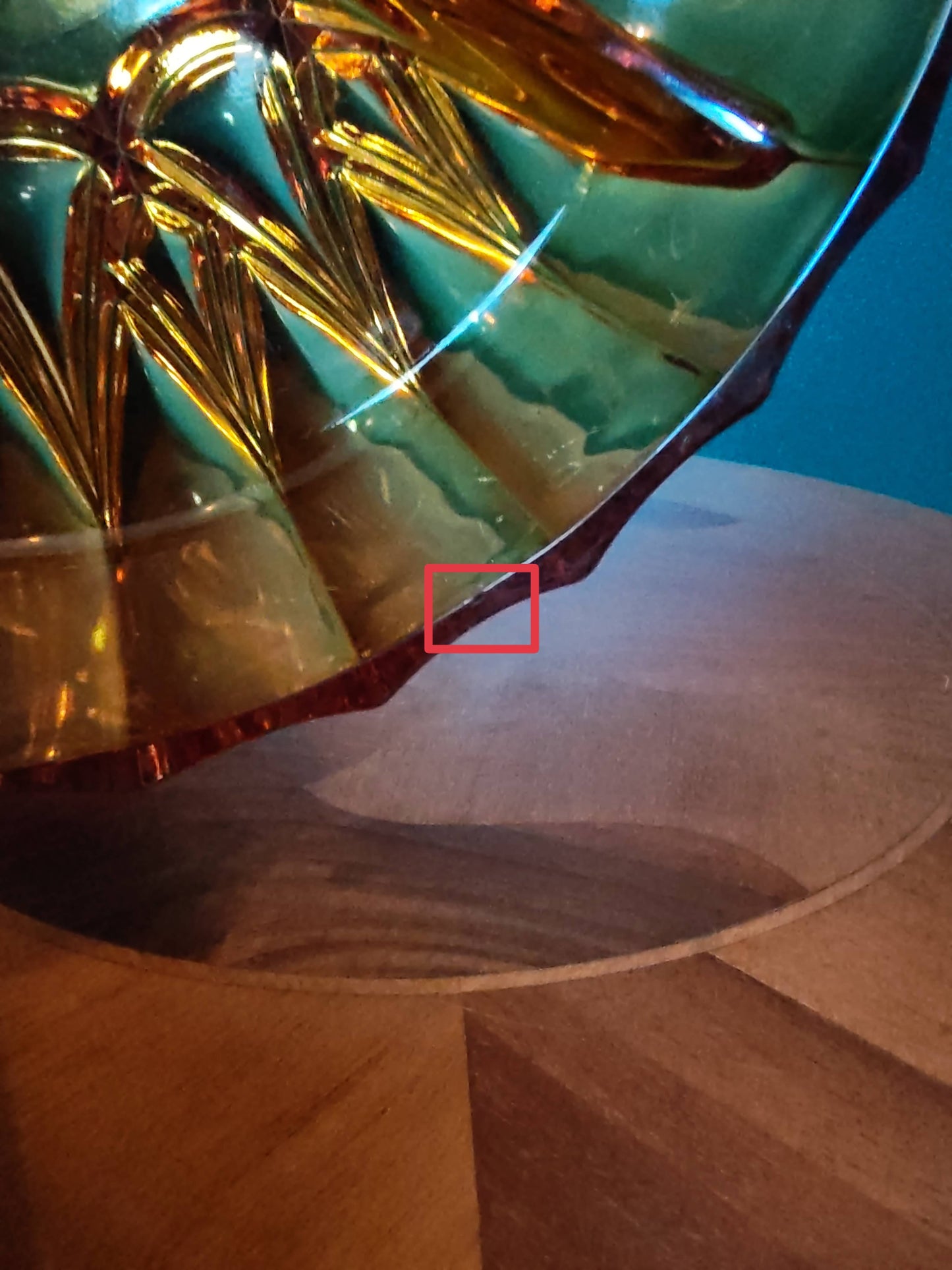 Amber-toned serving dish