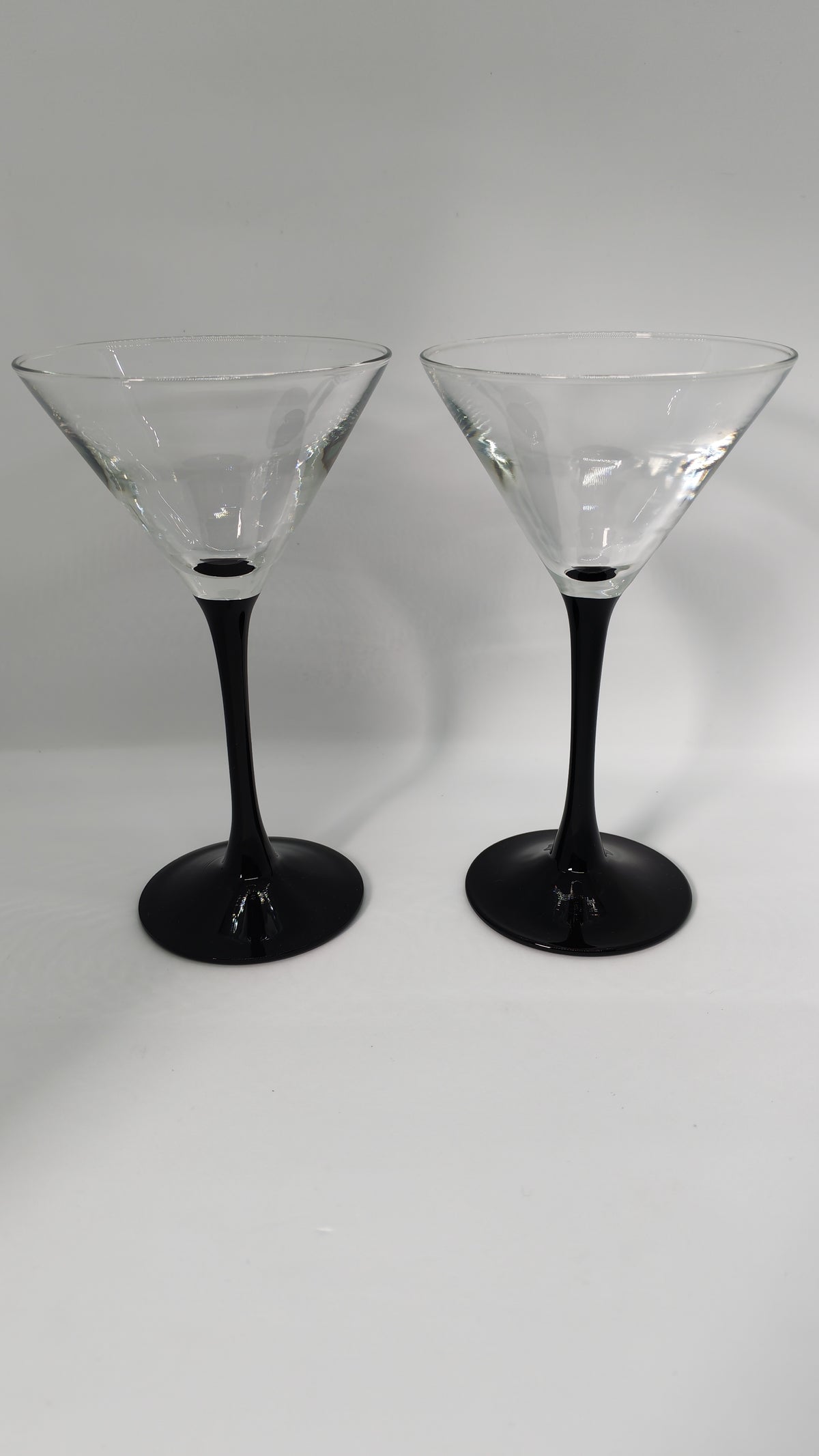 Ranskalaiset cocktaillasit mustalla jalalla, 6kpl