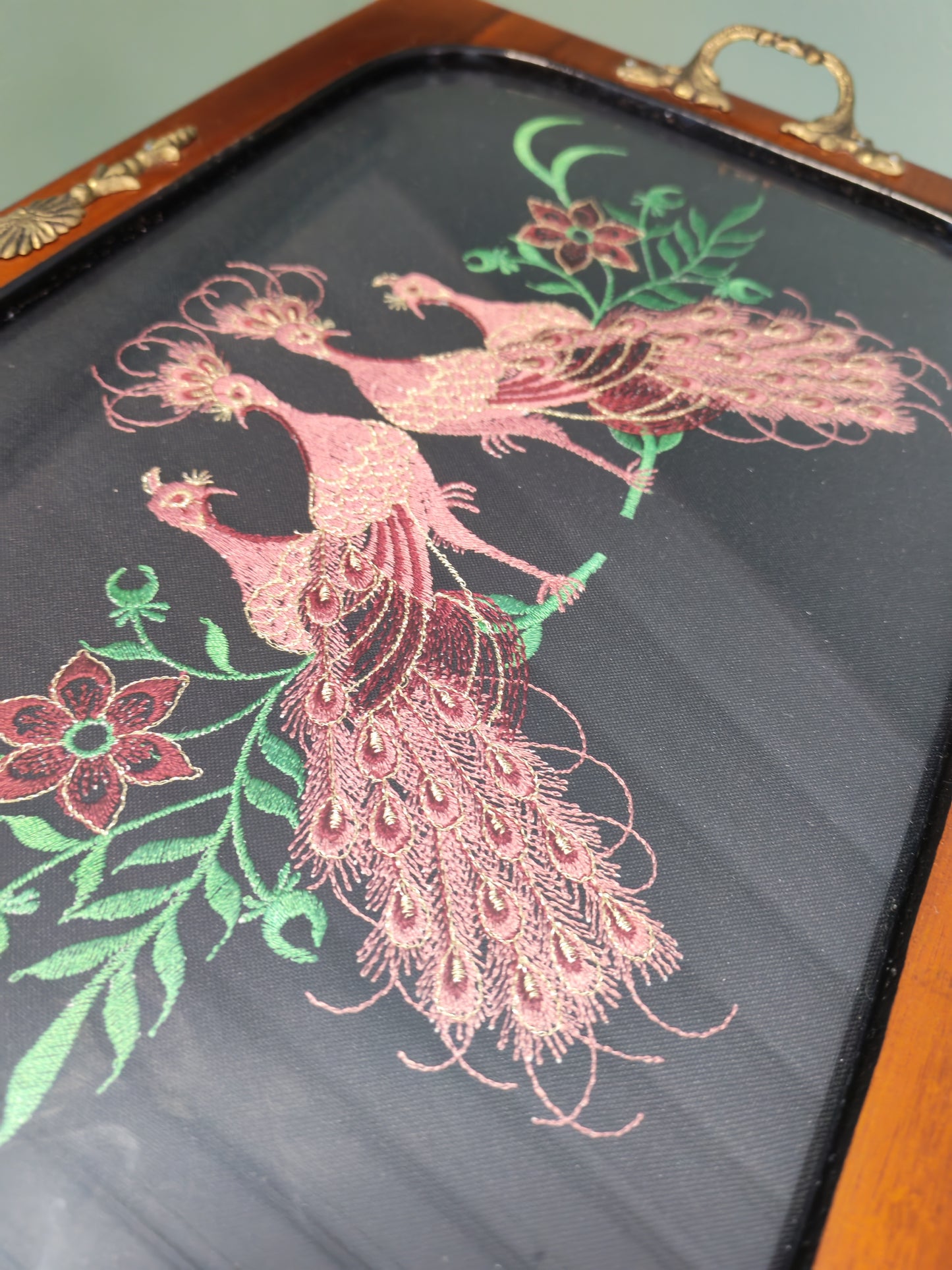 Peacock-themed tray
