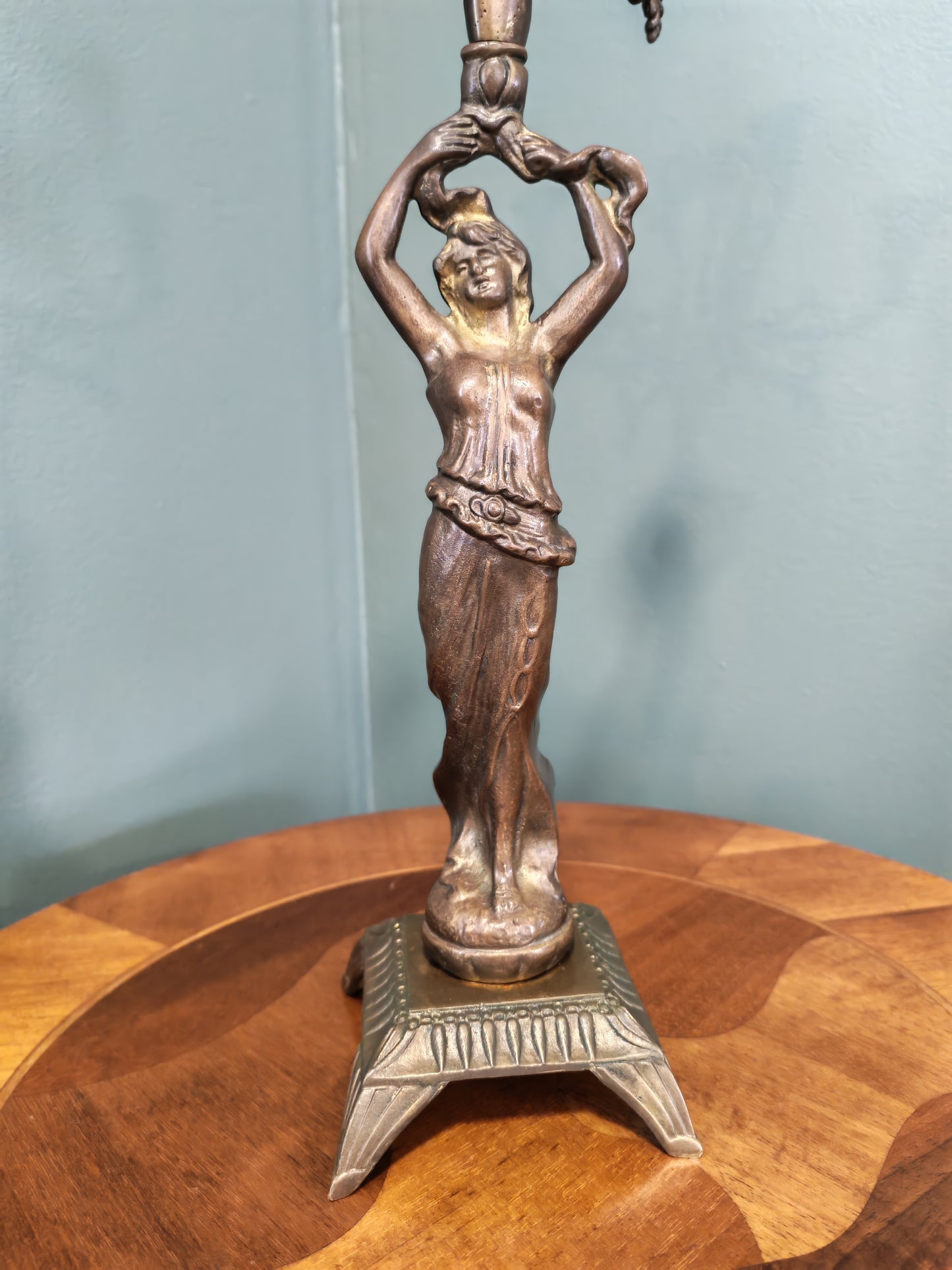 Vintage Art Nouveau Style Figural Candelabra