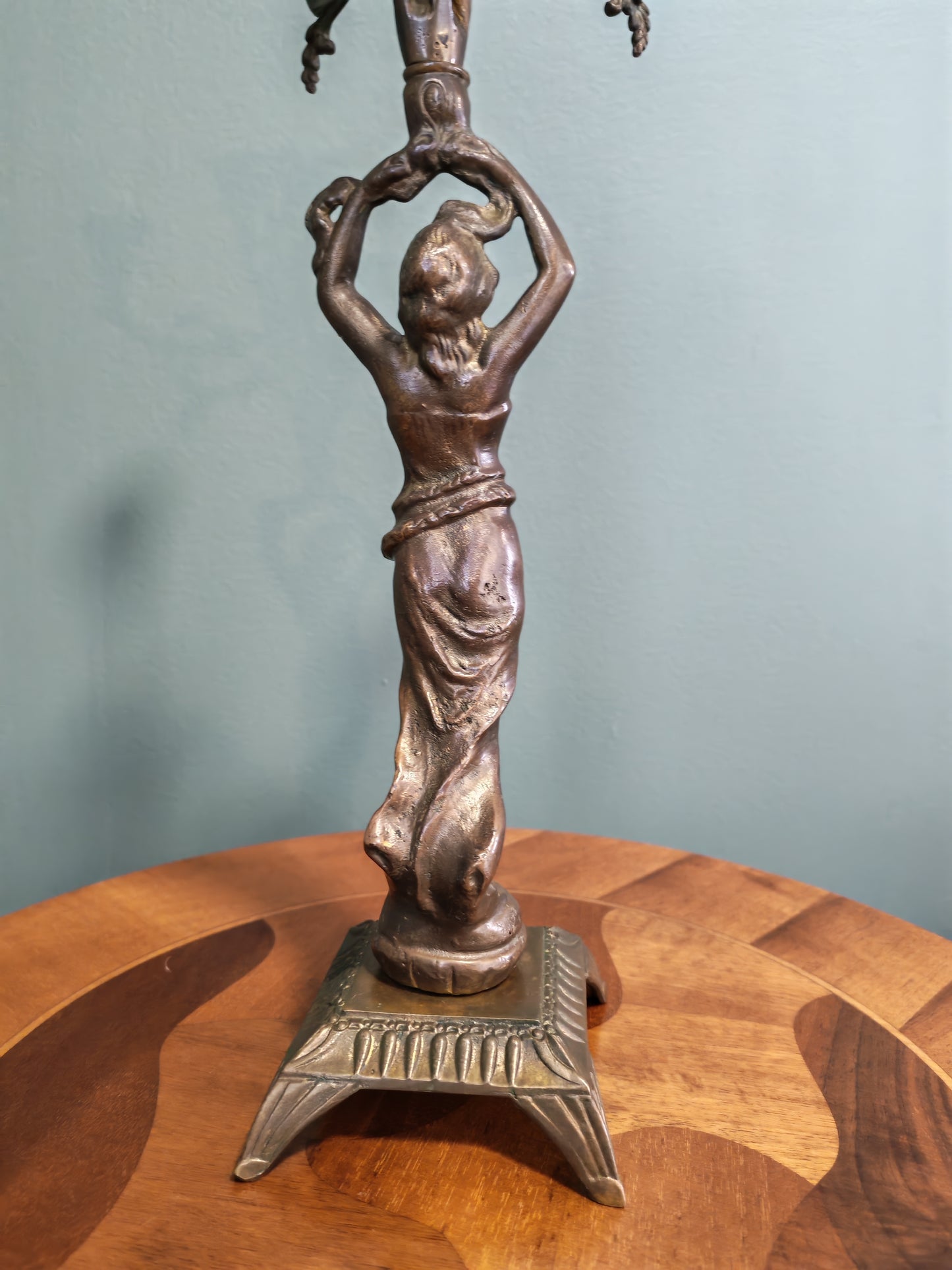 Vintage Art Nouveau Style Figural Candelabra